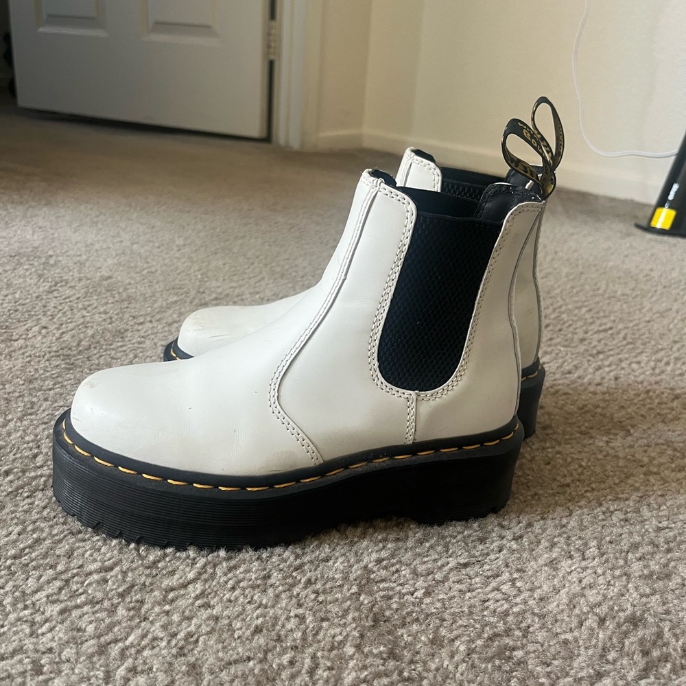 Doc Martens White Chelsea Boots